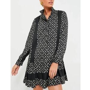TUCKERNUCK Black Geo Tate Mini Dress XXXL